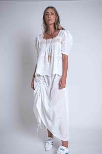 Tops: Sheryl May Heirloom Square Neck Top
