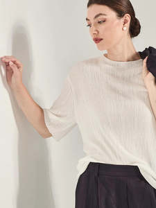Caroline Sills Crinkle Knit Tee