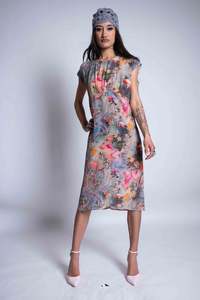 Designers 1: Sheryl May Psychedelic Flamingo Rosalie Dress