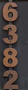 Signs: Corten Numbers 250 H  $20.00ea