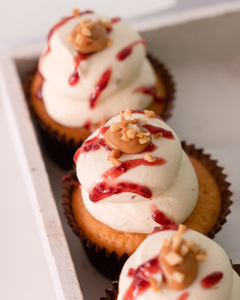 Products: Peanut Butter & Jam Delish Cupcakes