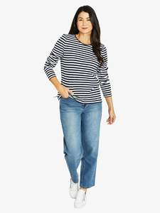 Jump: Stripe Crew L-S Tee