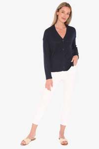 Knitwear: V Neck Cardi