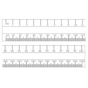 Wooden Metre Ruler - Grooved
