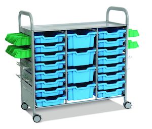 Steam: Gratnells Callero STEAM Treble Trolley – 16 Shallow & 4 Deep Trays
