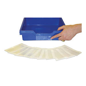 Gratnells Label Holder for Standard Shallow Trays – Pack of 10