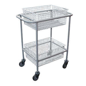 Frames Trolleys: Basket Trolley – 47L with Plastic Coated Baskets