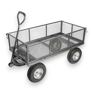 Frames Trolleys: Flat Deck Mesh Trolley – Heavy Duty Garden & Utility Cart