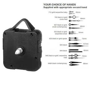 Clock Movements Accessories: Clock Movement 17mm With Hands