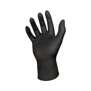 Protective Ware: Black Nitrile Gloves Size Large Pack 100