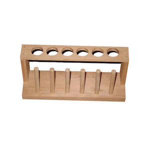 Test Tube Rack Wooden 6-Place with Pegs Economy