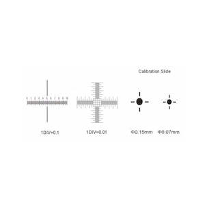 Stage Micrometer Slide 26x76 mm, 1 mm / Div. 0.01 mm