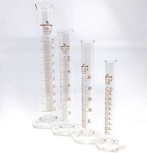 Measuring Cylinder Glass - Hex Base - SUPERTEK 5ml +/-0.1ml