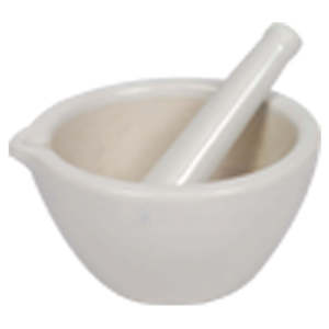 Porcelain Labware: Mortar and Pestle – Porcelain 100mm