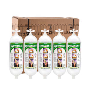 Safety Equipment: Tobin Sterile Saline Eyewash Solution Replacement Bottles – 5 x 1L Pack