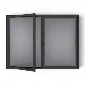 Whiteboards: Lockable Noticeboard – Aluminium Frame