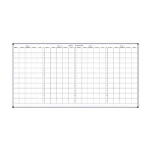 Whiteboards: Porcelain School Term Planner Whiteboard 1200 x 2400mm – PRO-ETCH™ 4 Term