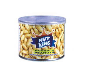 NUT KING TIN PEANUTS SALTED 130GM - 24PK
