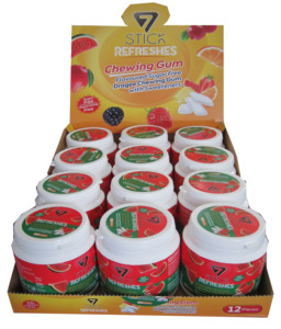 Gums Mints: 7 STICK GUM BOTTLE RANGE