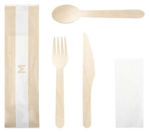 Consumables: WOODEN CUTLERY SET - 50PK