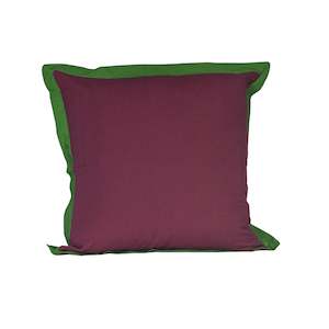 Euro Pillows: Euro Pillow Cover - 60 x 60cm Damson and Moss