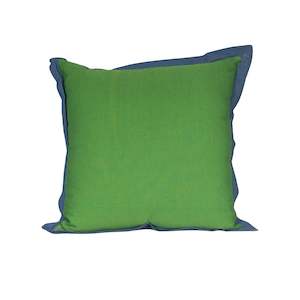 Euro Pillows: Euro Pillow Cover - 60 x 60cm Moss with Blue Iris