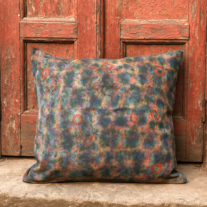 Cushions: Cushion Cover - Cosmos II / Iris Blue - 55 x 55 - One of a Kind