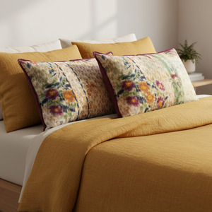 Cushion Cover - Sunwashed Floral / Damson 60 x 40 Limited Edition of 2