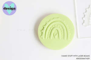 Cookie Stamp & Cutter: Rainbow Designs Acrylic Press Stamp (Other Options Available)