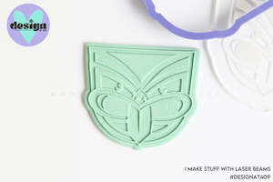 Cookie Stamp & Cutter: Warriors Tiki Face Raised Stamp & Cutter