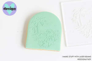 Palms Ocean Theme 4 Acrylic Fondant Stamp