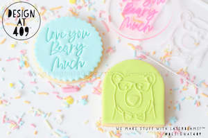 Bear With Glasses Raised Stamp + Love You Beary Much Embosser Stamp Set