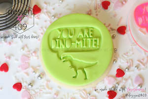 Love Valentines Day: You Are Dino-Mite! Acrylic Embosser Stamp