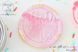 You + Me In Heart Wreath Acrylic Embosser Stamp