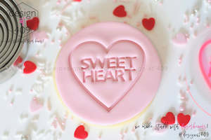Love Valentines Day: Sweet Heart Candy Heart Acrylic Embosser Stamp