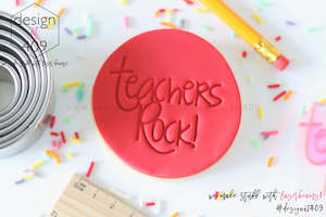 Teacher Stamps: Teachers Rock! Acrylic Embosser Stamp