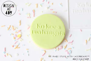 Fathers Day Stamps: Ko koe a tuahangata (You're my hero) Raised Acrylic Fondant Stamp