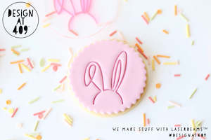 Bunny Ears Line Drawing Acrylic Embosser Stamp