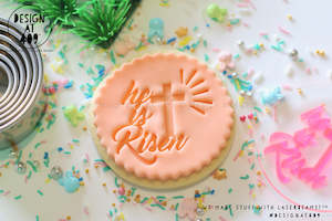 He Is Risen Acrylic Embosser Stamp