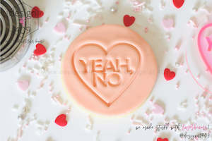 Yeah, No Candy Heart Acrylic Embosser Stamp
