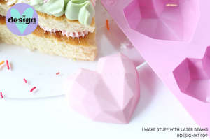 Cake Decorating: Geo Hearts Mould