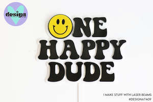 Cake Toppers: One Happy Dude Layered Cake Topper