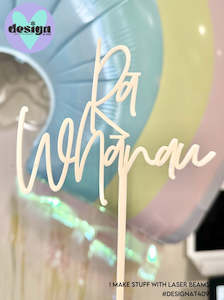 Cake Toppers: Smaller Rā Whānau Cake Topper (other colour choices available)