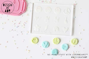 Mini Stamps: Tiny Icons Raised Acrylic Fondant Stamp