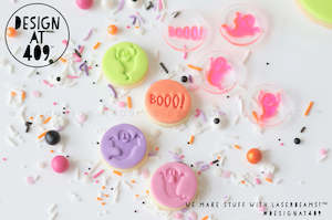 Mini Boo + Ghosts Set Acrylic Embosser Stamp