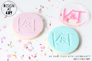 Custom Stamps: Custom Initials Acrylic Embosser or Raised Stamp