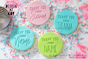 Custom Stamps: Thank You From Custom Name Acrylic Embosser Stamp