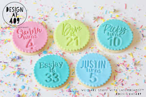 Custom Stamps: Custom Name turns/is Age Acrylic Embossing Stamp