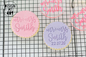 Custom Stamps: Custom Mr & Mrs last Name (with/without date) Acrylic Embosser Stamp