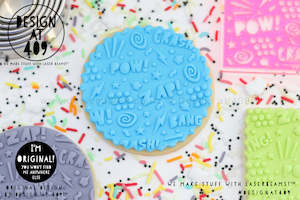 Pattern Background Stamps: Large Comic Book Pattern Acrylic Embosser Stamp